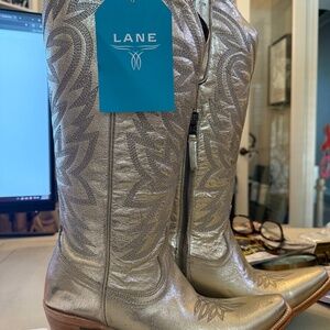 Lane Smokeshow Champagne Metallic Boots